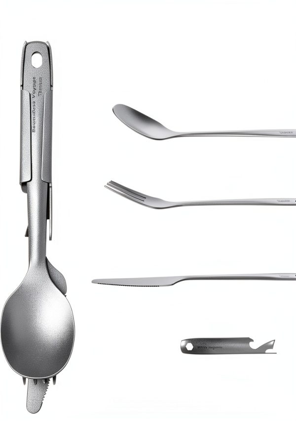 Titanium Camping Utensil Set Boundless Voyage Lightweight-4