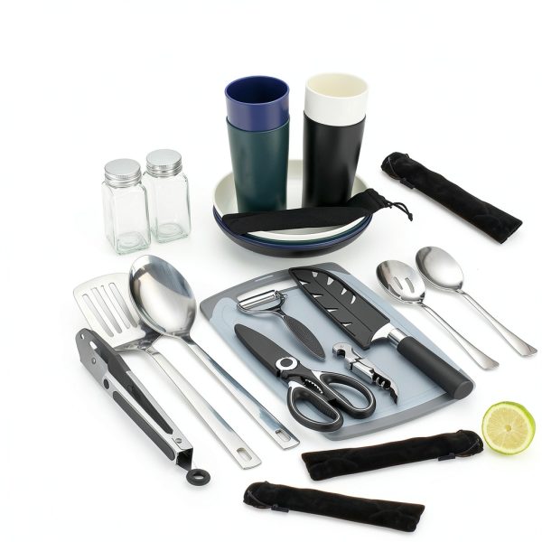 HOMQUEN Camping Cooking Utensils Durable Portable Outdoor-2