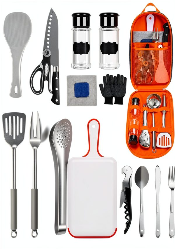 Haplululy Camping Cooking Utensils Set Stainless Steel-2