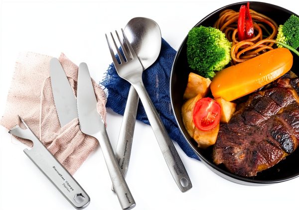 Titanium Camping Utensil Set Boundless Voyage Lightweight-1