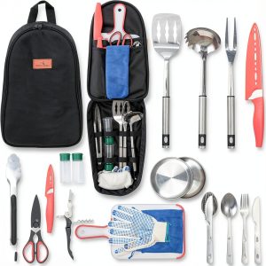 FORTITUDE21 Camping Cooking Set Lightweight Dishwasher Safe-0