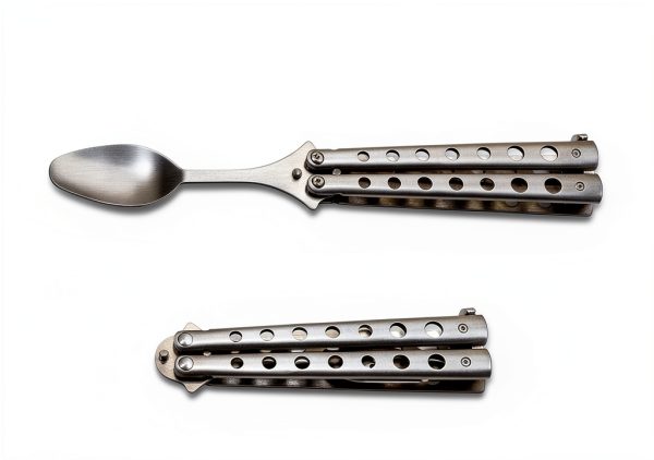 SZCO Butterfly Spoon Stainless Steel Camping Utensil Unisex-2