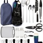 HOMQUEN Camping Cooking Utensils Durable Portable Outdoor-0