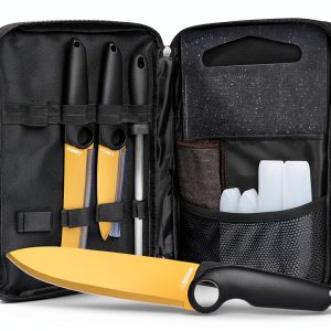 Zantrola Camping Knife Set Titanium Coated Outdoor Cooking-0