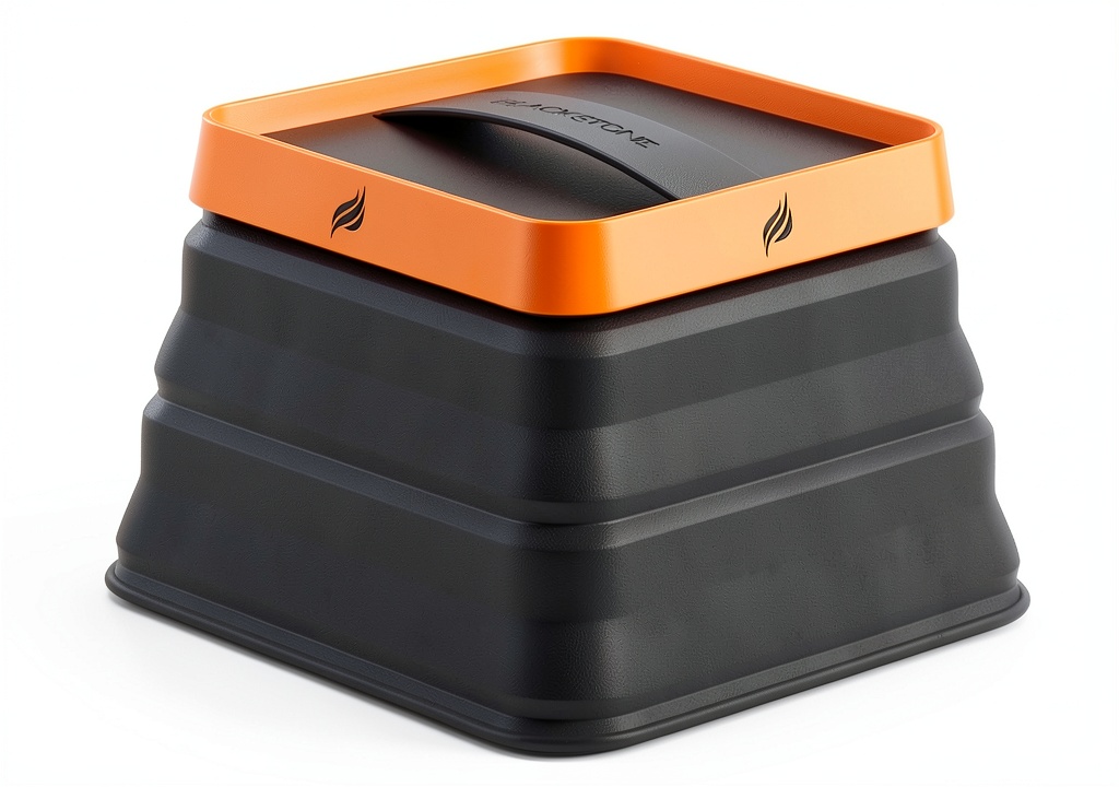 Collapsible blasting dome placed on a Blackstone grill during use