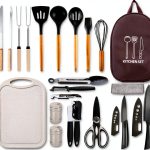 Pansyling Camping Cooking Utensil Set Silicone Black 15pcs-0