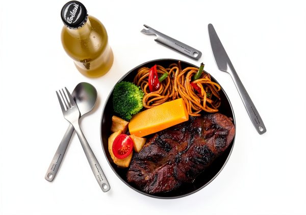 Titanium Camping Utensil Set Boundless Voyage Lightweight-8