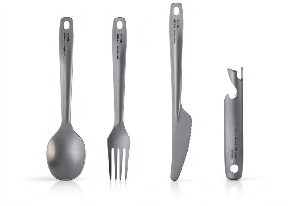 Titanium Camping Utensil Set Boundless Voyage Lightweight-2