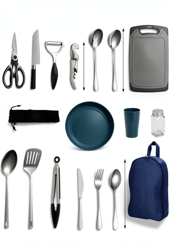 HOMQUEN Camping Cooking Utensils Durable Portable Outdoor-1