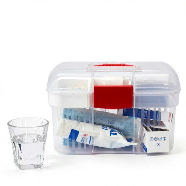 First Aid Container MyGift Red Plastic Portable-6