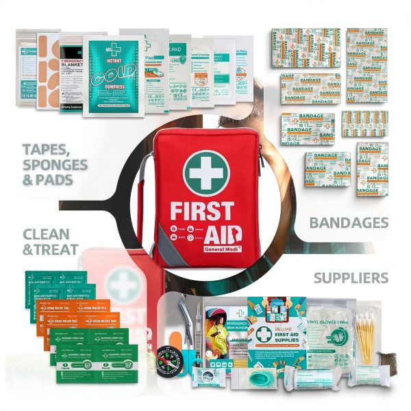 First Aid Kit AOSI Red Night Reflective 175 Piece-4