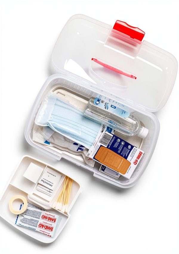 First Aid Container MyGift Red Plastic Portable-5