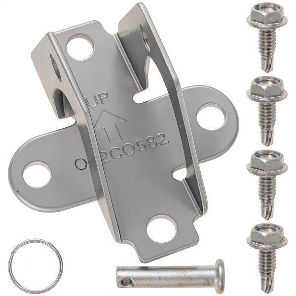 41A5047 Door Bracket for Garage Door Openers, Compatible with Chamberlain, Craftsman, LiftMaster Models, Pin, Clip & 4 Fasteners Included-0