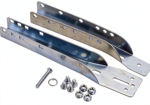 HOME MASTER HARDWARE 2 Pack Garage Door Parts Reinforcement Bracket,Adjustable Garage Door Opener Bracket,Steel Zinc Plated-4